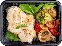 Індичка в вершовому соусі з овочами гриль від GastroChef